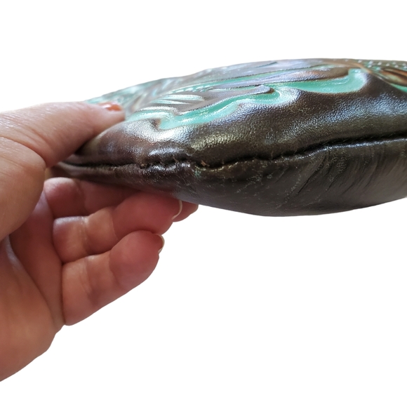 Patricia Nash Tooled Turquoise Cassini Wristlet - Picture 8 of 14